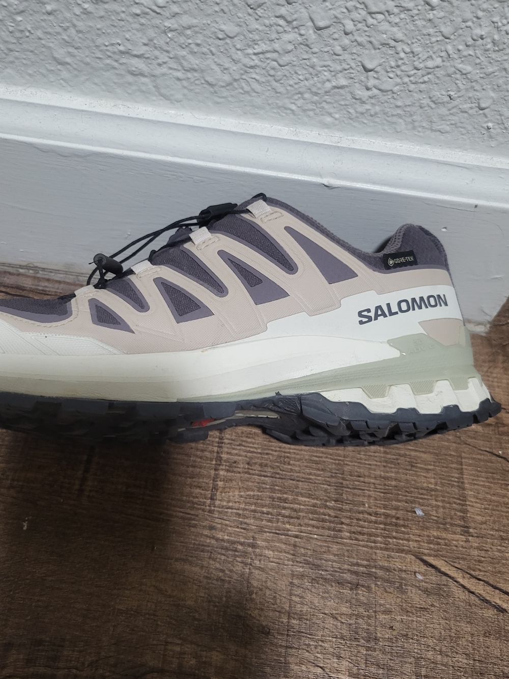 Salomon Men's Trail Shoe - Beige and Gray Accents